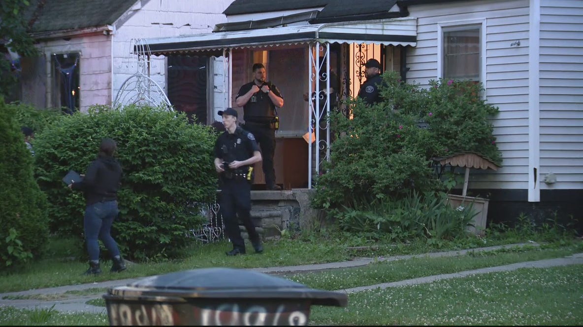 2 men shot and killed inside house on Detroit's east side, with gunman at large